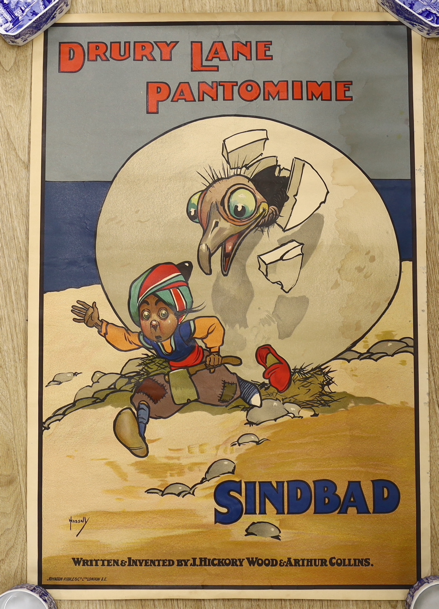 A Drury Lane Sinbad pantomime poster, 75 x 51cm